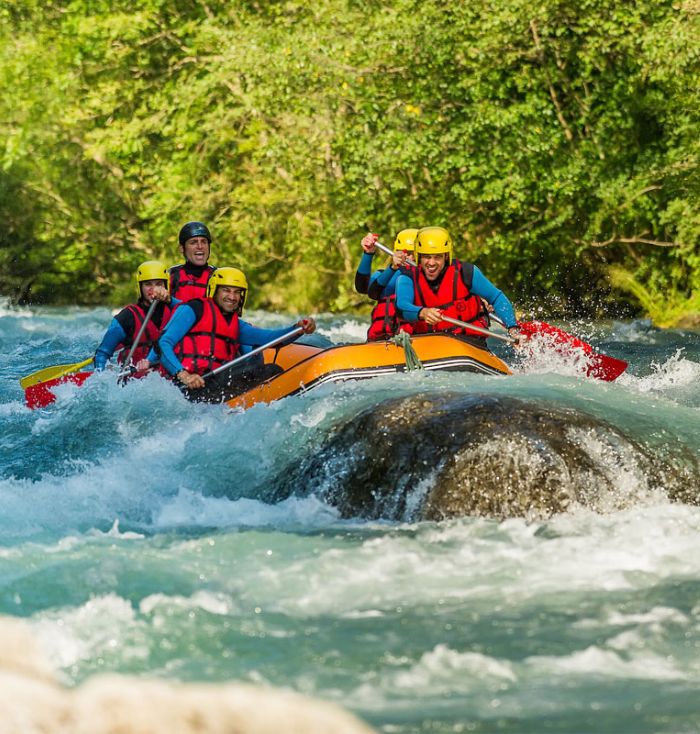 Rafting dans les alpes