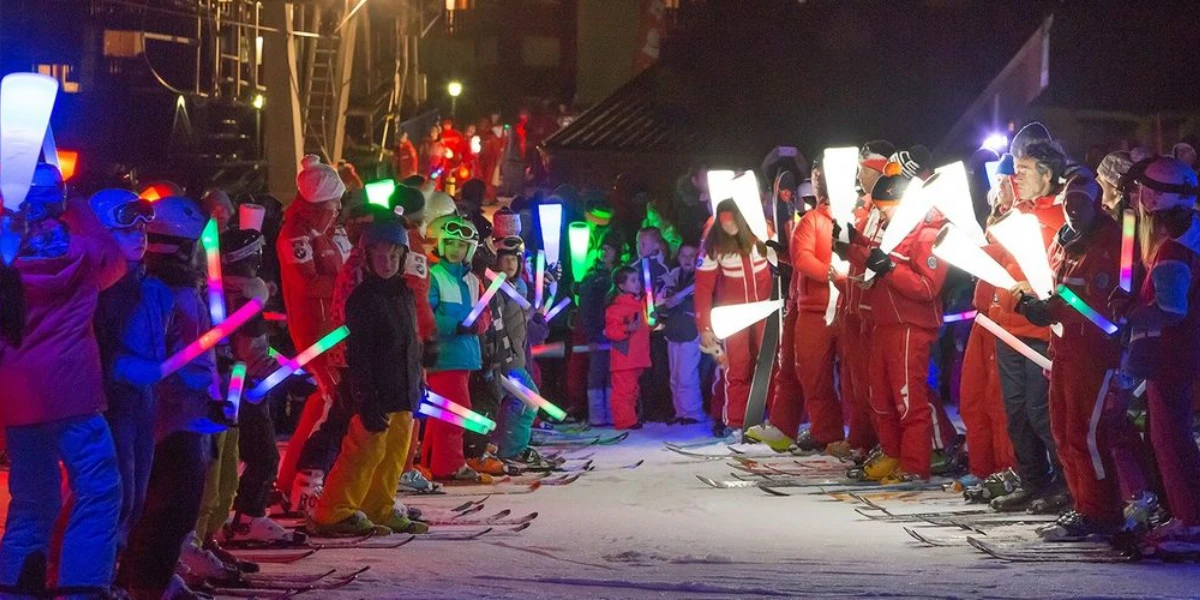Descente aux flambeaux aux Houches